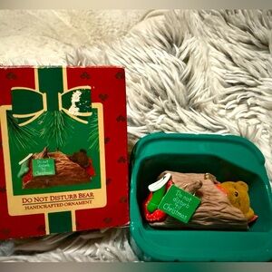Hallmark Vintage🎅Ornament-Do Not Disturb Bear NIB 1985